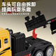 Zhouke Remote Control Truck Super Heavy Duty Semi-trailer Electric Children's Car Trailer Tractor Cargo Truck Flatbed Children's Electric Car Red Upgraded 42cm Flatbed Truck Lucky Red Package 1 Single Rechargeable Battery + 1 Charging Cable