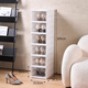 Nature House installation-free shoe cabinet shoe box transparent foldable all-in-one shoe storage box high-end entrance door shoe shelf white-6 layers installation-free thickened material