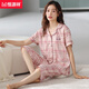 Hengyuanxiang Pajamas's 2025 Nuevo algodón de algodón puro de verano delgada de manga corta Pantalones de manga corta de mediana edad y ancianos