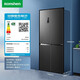 Rongsheng refrigerator 501L four-door cross double cycle system frost-free frequency conversion first-level energy efficiency BCD-501WD18FP BCD-501WD18FP 501L black rhyme gray
