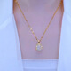 Tulip Necklace 2025 New Trendy Internet Celebrity Hot Style High-Looking Clavicle Chain for Women Tulip Pendant + Lip Necklace