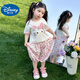 
Disney baby girls short-sleeved suit summer 2025 new fashionable children's KT cat casual pants fashionable baby cartoon two-piece kitten pink suit 120 (upgraded model)
