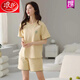 LangSha pajamas for women in summer pure cotton shorts for shorts simple casual and casual cotton thin style for outdoor wear. Z9859 M Recommended 80-100Jin [Jin equals 0.5 kg]