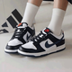 耐克（NIKE）休闲鞋女鞋2025新款夏季运动鞋Dunk Low低帮板鞋HJ9202-001 HJ9202-001白色藏青 36