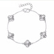 Jamie PT950 platinum bracelet four-leaf clover new style as a Valentine's Day gift - medium size weighs about 14-15 grams and is about 12MM wide