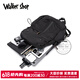 Walker Shop男士胸包单肩斜挎包新款轻便牛津布挎包休闲运动腰包骑行包潮背包 黑色