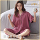 Yalu 2025 Neue Pyjamas für Frauen im Sommer reines Baumwoll kurzärmelige Kurzhose für Sommer Lose große Strickjacke mit Taschen-Strickjacken NX9898 3XL