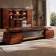 Aosenming modern solid wood boss desk office desk and chair combination retro style light luxury high-end office president desk executive desk 3.2 meters boss desk