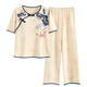 Женская пижама с коротким рукавом Yalu Set Set Summer Thin Bloys New New китайского стиля имитация хлопковая домашняя одежда можно носить за пределами LZY9905 M (предлагается 75-95JIN [JIN равняется 0,5 кг])