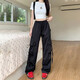 
Multi-pocket casual ice silk work pants for men and women neutral summer outdoor trousers trendy couple casual pants KXW 687 black [ice silk work pants] S [80-90Jin [Jin equals 0.5 kg]]