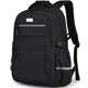 Edison große Kapazität Anti-Fall-Rucksack für Männer Business Freizeit Travel Wassersplashing Computer Rucksack Schoolbag Schwarz schwarz