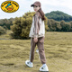 
G.DUCKKIDS girls spring and autumn suit 2024 new big children's girls' clothing fashionable sports two-piece set for children's girls' autumn clothes plus velvet H1396 gray style [coat + pants] 120cm