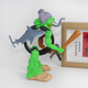 Pupan Fremd Mountain and Sea Fusion Monster Figuren und Holzstöcke werden kombiniert und Fusion Version Roboter mit Waffenmodellgeschenk [Super Seltene] Vier Modelle - Elefant Wheel + Holzstiel + Planet Kuh + Cappuccino Ninja