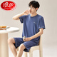 Langsha Modal men's pajamas suit summer shorts shorts thin summer ice silk feel loose casual large size home G[6623] Modal shorts-cool and breathable L [recommended 100-120 Jin[Jin equals 0.5 kg]]