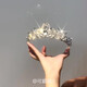 Bhiodha Gold Store Explosive Zircon Crown Cool Fashion Light Luxury High Value Birthday Headwear Bridal Hair Accessories Runaway Princess White Diamond Style