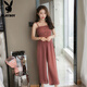 Playboy; PLAYBOY2025 new chiffon overalls for women in summer thin Korean style loose small suit fashionable age-reducing jumpsuits White T-shirt + black pants (two-piece set) S S recommended 75-85Jin [Jin equals 0.5 kg] to wear