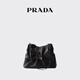 PRADA/Prada celebrity style women's Prada Dada small Nappa sheepskin handbag black