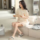 LangSha pajamas (LangSha) women's summer pure cotton shorts can be worn on the outside 2025 new cotton home clothing set 9885 Brand pure cotton M Recommended 80-100Jin [Jin equals 0.5 kg]