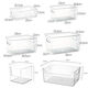 
Pupan transparent book storage box storage box book storage box basket book shelf snack toys clothes cosmetics miscellaneous items 4877. Side U transparent basket - medium length PET high transparent as shown