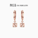Chao Acer Square 18K Gold Earrings Rose Gold Colored Gold Earrings for Girlfriend Birthday Gift YD Earrings