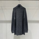 UHFR MALL ENOS TOY 2024 Vestido de suéter de invierno Falda de punto 9855 Smoke Gray S