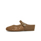 Tianmeiyi Mules Schuhe mit hoherhängender Frauen Sandalen Einkaufszentrum gleicher französischer Bag-Toe-Halbschuhe 2025 Sommer BK841BH5 WOVEN SEMI-TRAILER-BROWN 36
