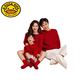 G.duck Chinese New Year parent-child outfits for a family of three, autumn and winter sweaters, red Year of the Dragon New Year clothes, mother and daughter outfits, fashionable, high-end, trendy sweaters, unisex code, 165, adult S code, 80-100Jin Jin equals 0.5kg