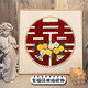 新婚结婚礼物喜字肌理画石英砂数字油画diy手工玫瑰装饰挂画 qx10975肌理画 30*30cm加厚实木内框+装饰外框