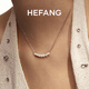 HEFANG He Fang Jewelry White Moonlight Clavicle Chain Silver Necklace Women's Light Luxury High-end Birthday Gift for Girlfriend