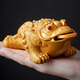 Ximan Gao Qiqiang's same style Golden toad tea pet ornaments color changing tea set accessories tea tray tea ceremony golden toad fortune toad color changing Pixiu tea pet