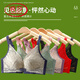 浪莎（LangSha）厚薄可选】美背内衣女小胸聚拢收副乳防下垂蕾丝前扣式文胸罩套装 6601-倾城绿(套装) 70A 32(上薄下厚)
