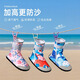 Tuban children's beach shoes, non-slip, anti-cut, swimming and diving socks, quick-drying, sand-proof foot covers, high-top wading shoes for adults, children's model - Blue Ocean M 32/33, foot length 17.7-18.8cm