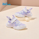 361 Children's Shoes Children's Sports Shoes 2025 Autumn Girls Light Soft Elastic Sweet Childlike Casual Shoes Purple 32