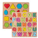 
Digital letters hand-grabbing board panel wooden early education puzzle 2-6 year old children educational toys baby digital puzzle A+ [thickened] number + letters (storage bag) No Specifications