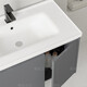 Jomoo intelligenter Raum Aluminium Badezimmerschrank Badezimmer Keramik integriertes Becken Waschbecken Bad Waschbeckenschrank Kombination Waschbecken Doppelter offener Hauptschrank 1047 Keramikbecken + Bogenspiegelschrank (