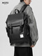 Rucksack für Männer Pendeln Business Trip High-End-16-Zoll-Computer-Rucksack für Männer mit großer Kapazität Lederschule Schwarz
