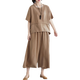Hengyuanxiang Pantalon à jambes larges pour les femmes pour les femmes à la mode mince et décontractée 2025 Nouvelle graisse MM de grande taille en coton minceur en vrac et en deux pièces en deux pièces Black L [90-150jin [Jin est égal à 0,5 kg]]]