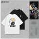 FR.YH.ZH'UUS-BG Design'Summer Heavy Industry Embroidery Short Sleeve T-Shirt Style A-1048 Black M 90-115Jin[Jin equals 0.5 kg]