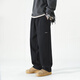 
Playboy (PLAYBOY) pure cotton work pants for men's summer thin Japanese fashion brand pussy casual loose large size straight wide-leg long pants YHK9215 black L 110-130Jin [Jin equals 0.5 kg] can be worn