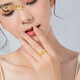 CHINA GOLD Crown Gold Ring Women's Pure Gold Living Jewelry Ring Wedding Gift for Girlfriend and Wife Birthday Gift Mid-Autumn Festival Pure Gold Ring Jingsuda