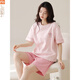 Modal pajamas for women in summer 2025 new cotton short-sleeved suit Korean style thin style for outdoor wear cartoon home clothes Y9856 M 75-95Jin [Jin equals 0.5 kg]