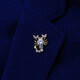 Cijia-Anzug Brosche Herren Brosche Gold-plattiertes Material Femme Fatale künstlicher Zirkon Scorpio Kragen Pinanzug Pin Pin Pin-Plated Scorpion Brosche Manschettenknall-Set
