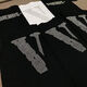 Vlone Back-Hot Diamond Big V Kurzärmelte P0P Up Guerilla Store Limited Style Männer und Frauen-Strass-Steinpaar T-Shirt 6198 Schwarz S