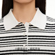 VEROMODA Chinese Valentine's Gift Sweater 2025 Summer New Style with Laiser Contrast Stripe Body Suit 325245054 Antique White S