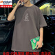 美罗邦（Meloban）纯棉短袖男潮牌潮流休闲宽松圆领t恤男生青少年夏季新款百搭体恤 3892黑色 XL 约140-160斤可穿