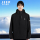 JEEP SPIRIT Jeep three-proof jacket men's autumn and winter windproof jacket versatile dad men's top black XL