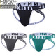 Modal men's underwear men's thong sexy cotton convex solid color thong breathable and fun hip-exposed double thongs large size trendy black 2XL XXL (recommended 150-170e