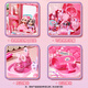 XIDICI Girls pour enfants jouant à la maison de maison Petite Princess Toys Boîte de bijoux de maquillage simulé 1-3-6e cadeau d'anniversaire