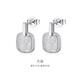 Gold Supreme (3DG Jewelery) platinum simple rhombus geometric square pt950 earrings as a gift for your girlfriend, priced by the gram 3.99 grams (including labor cost 419 yuan)