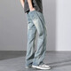
Playboy; PLAYBOY jeans trendy brand boys loose straight 2025 spring and autumn new American high street casual summer 9901 nostalgic blue L [120-135Jin[Jin equals 0.5 kg]]